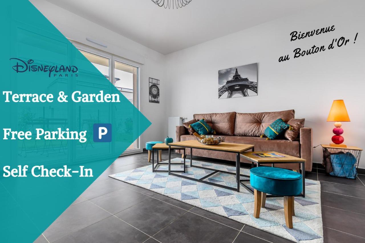 King Size Bed - Free Private Parking - Garden & Terrace - 14Min From Disneyland Ferrières-en-Brie Exterior foto